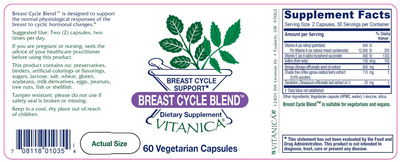Breast Cycle Blend 60 vegcap Curated Wellness