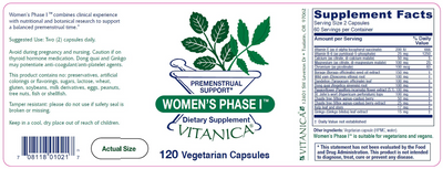 Women's Phase I 120 caps Curated Wellness