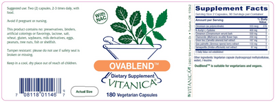 Ovablend 180 vcaps Curated Wellness