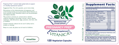 Pregnancy Prep 120 vcaps Curated Wellness