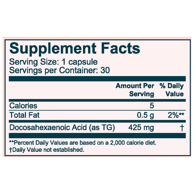 Advanced Nutrition Omega 3 DHA 30c Curated Wellness