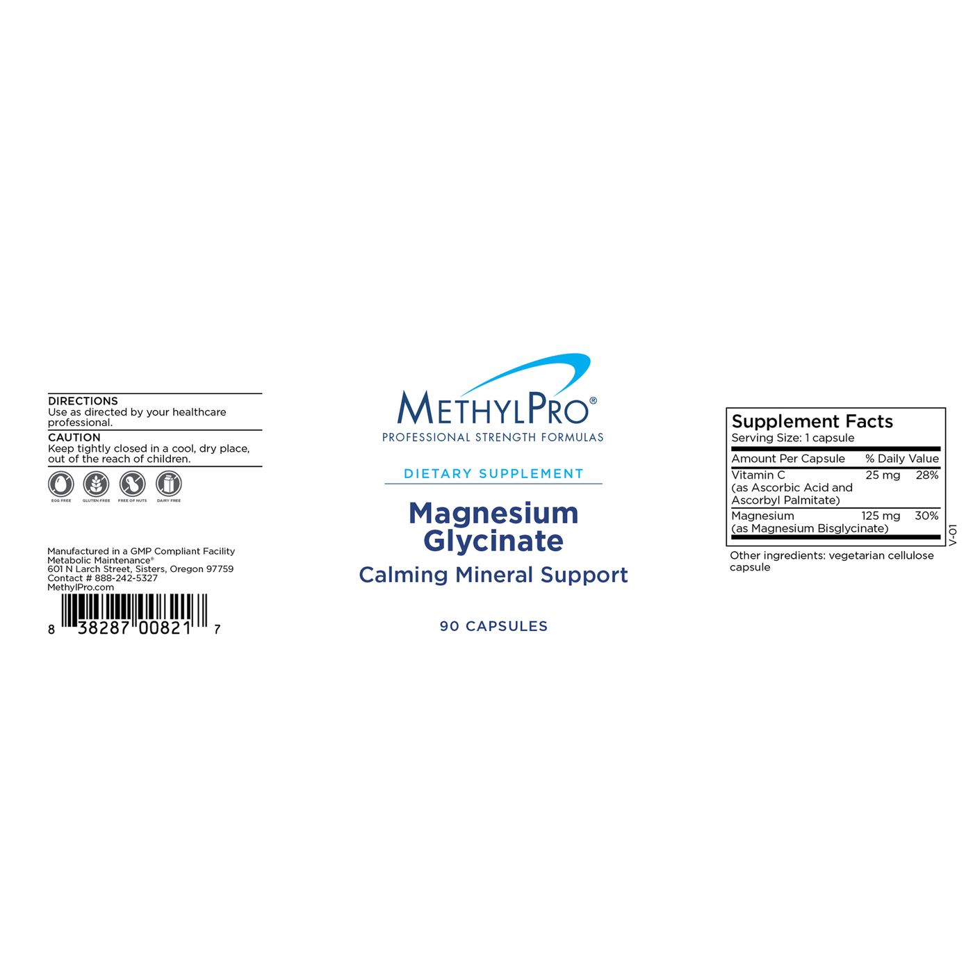 Magnesium Glycinate 90 cap Curated Wellness