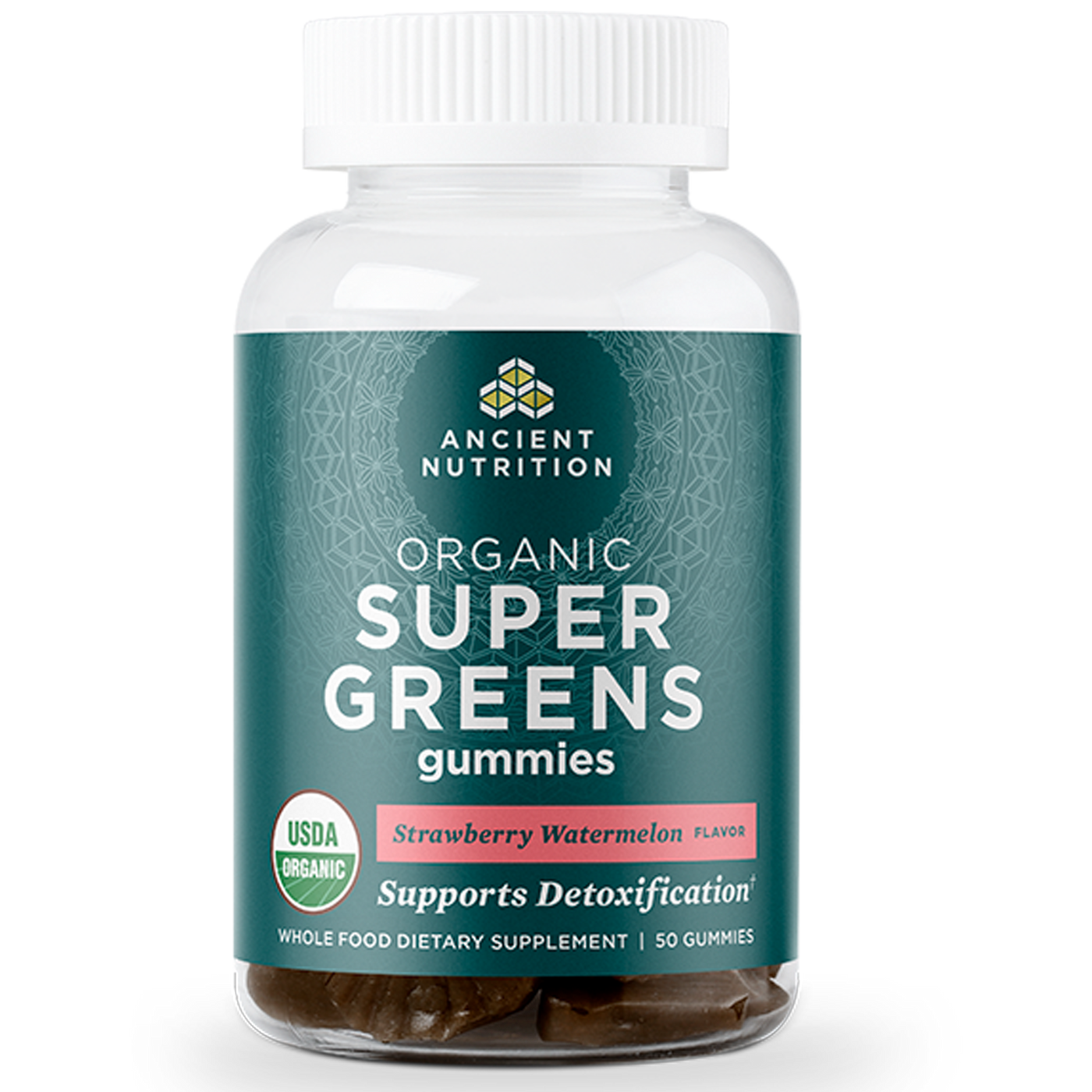 Organic Super Greens Straw/Melon 50 ct Curated Wellness