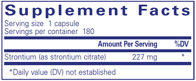 Strontium 227 mg 180 vcaps Curated Wellness