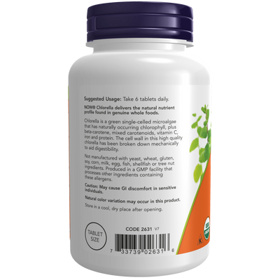 Organic Chlorella 500 mg 200 tabs Curated Wellness