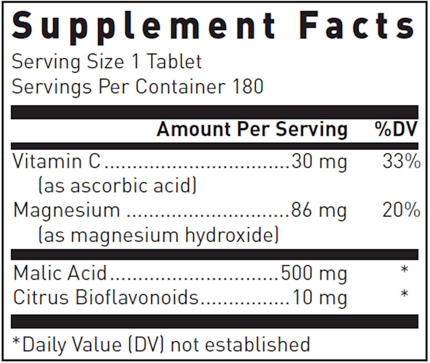 Malic Acid & Magnesium  Curated Wellness