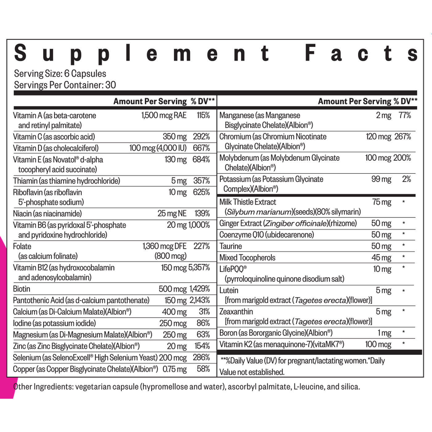 Optimal Prenatal MF 180c Curated Wellness