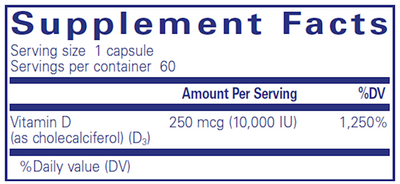 Vitamin D3 10,000 IU 60 vcaps Curated Wellness