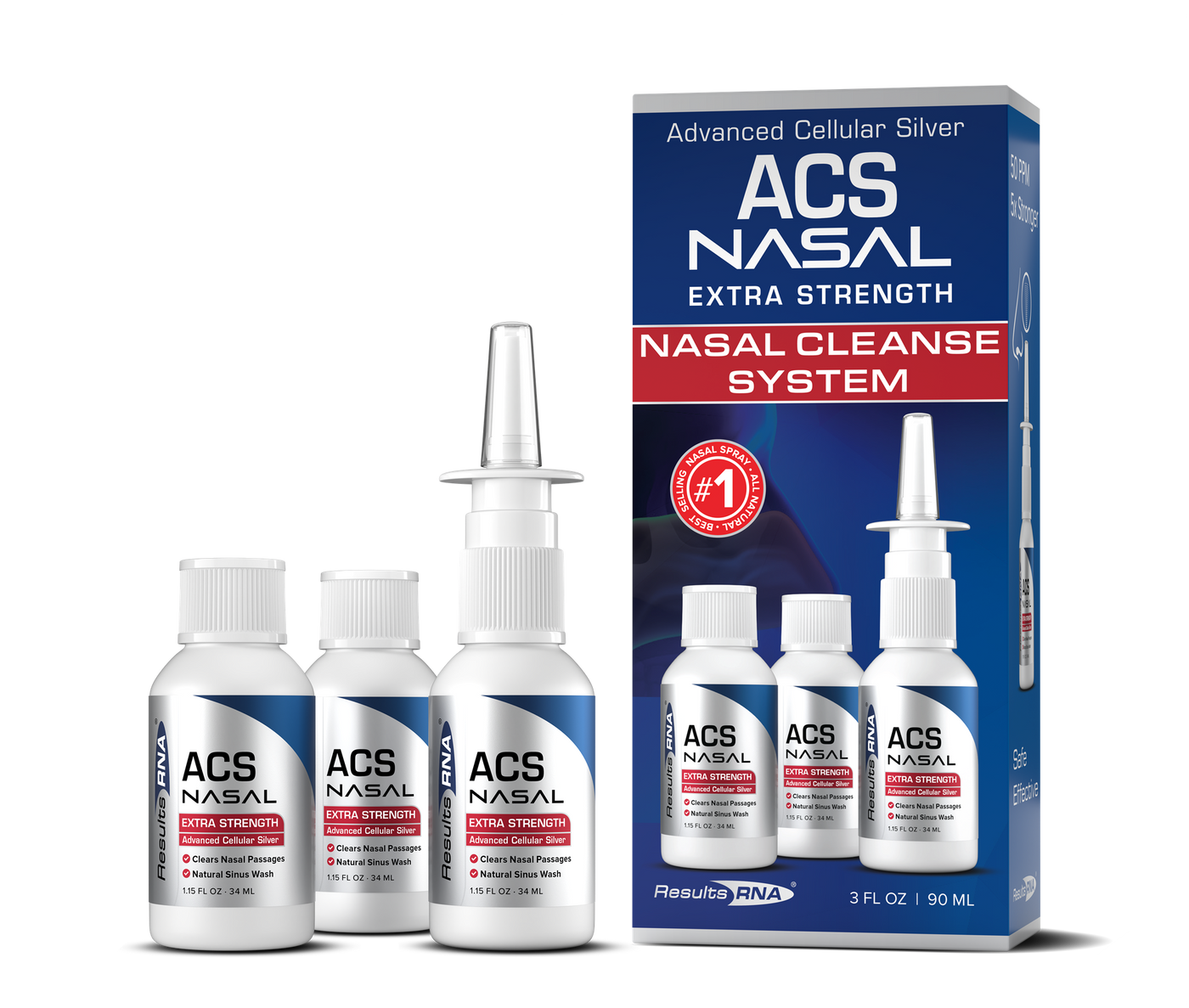 ACS Nasal Extra Strength 3 bottle pack Curated Wellness