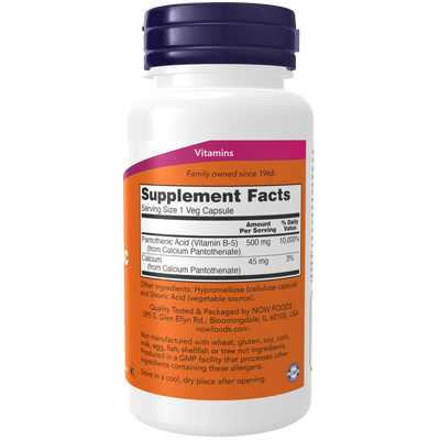 Pantothenic Acid 500 mg  Curated Wellness