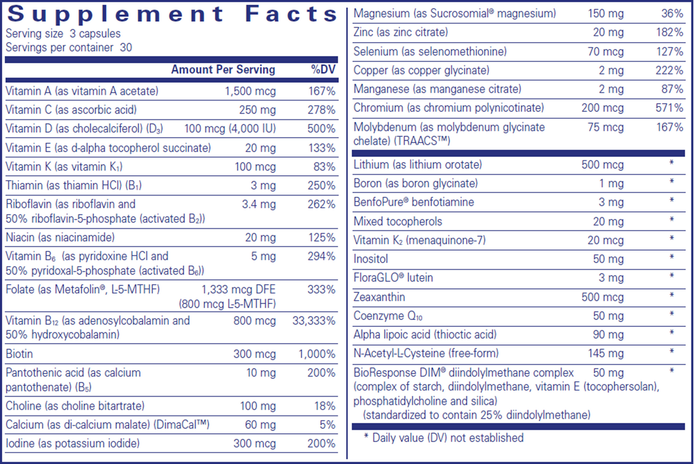 PureGenomics Ultra Multivitamin  Curated Wellness