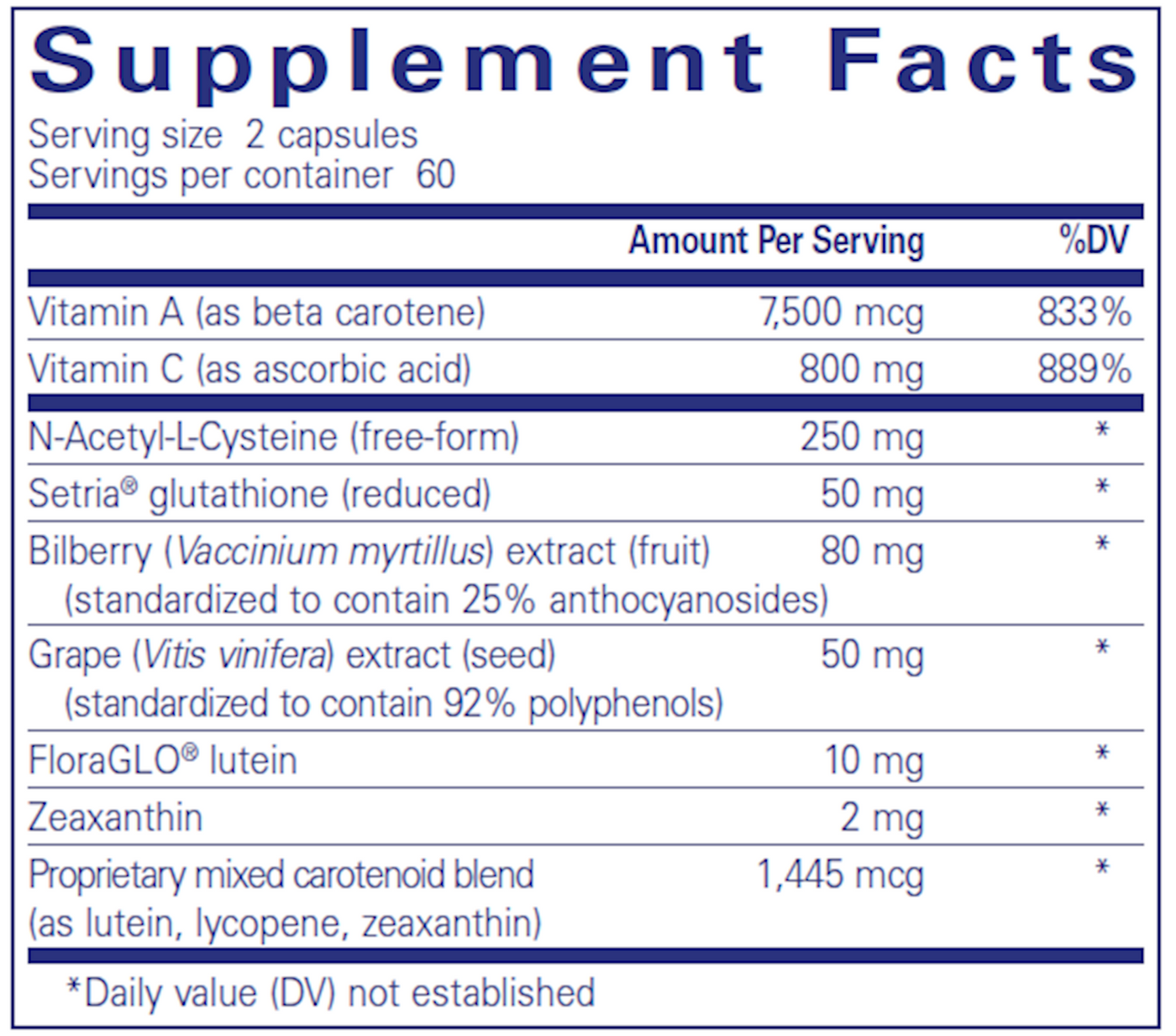 Macular Support Formula 120 caps Curated Wellness