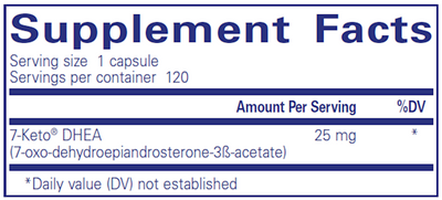 7-Keto DHEA 25 mg 120 vcaps Curated Wellness