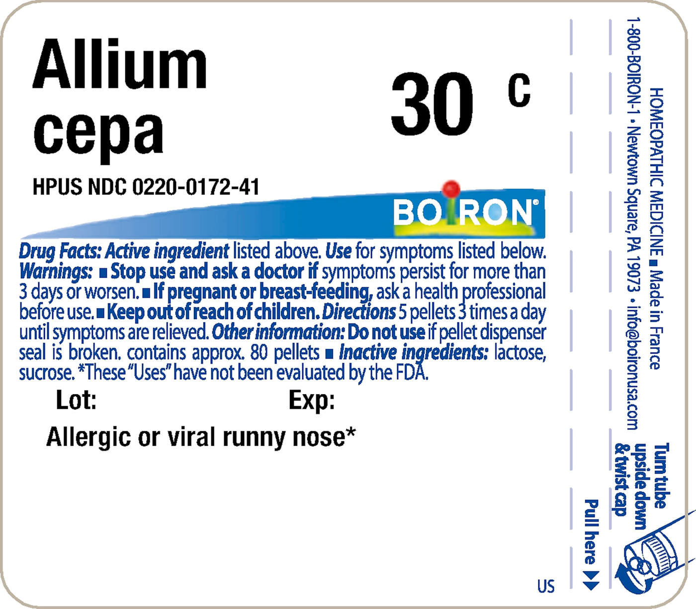 Allium cepa 30C 80 plts Curated Wellness