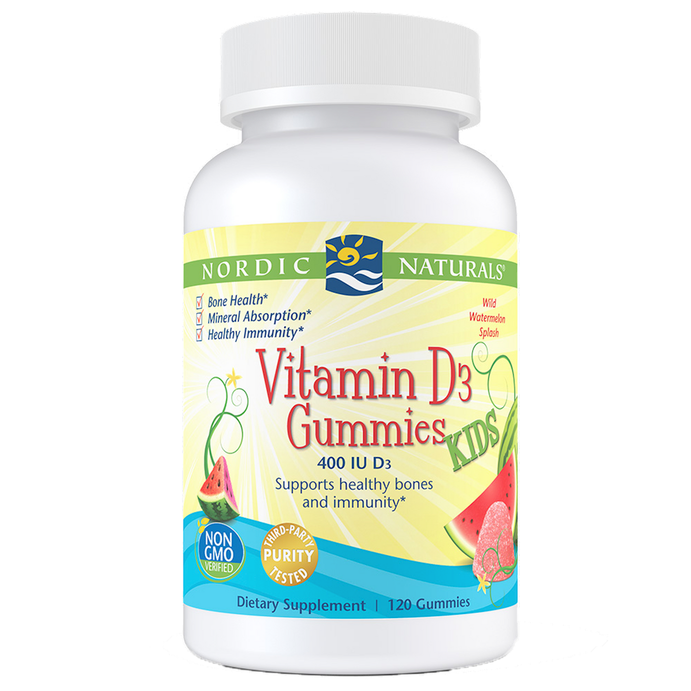 Vitamin D3 Gummies Kids 120 gummies Curated Wellness