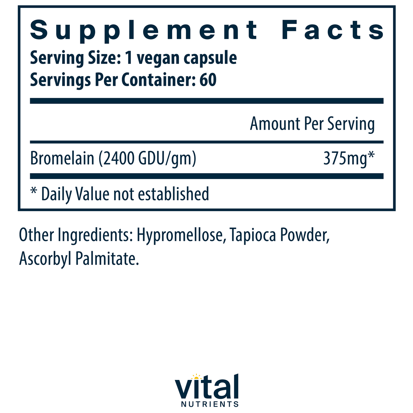 Bromelain 375 mg  Curated Wellness