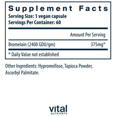 Bromelain 375 mg  Curated Wellness