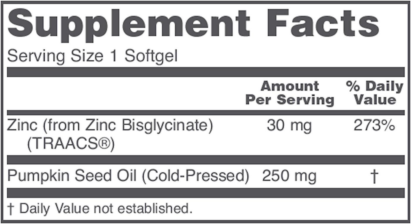 Zinc Glycinate 120 gels Curated Wellness