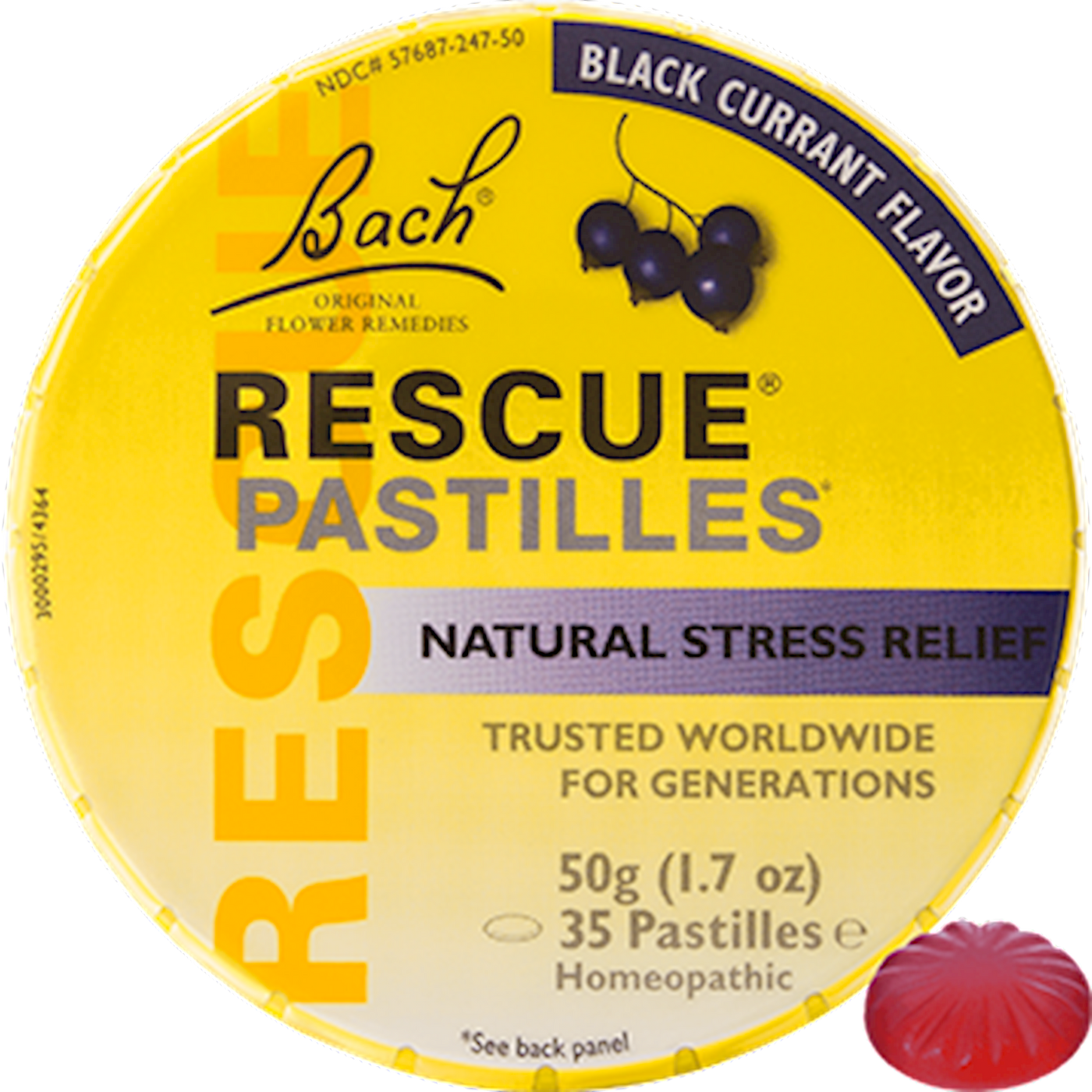 Rescue Pastilles Black Currant 50 gms Curated Wellness