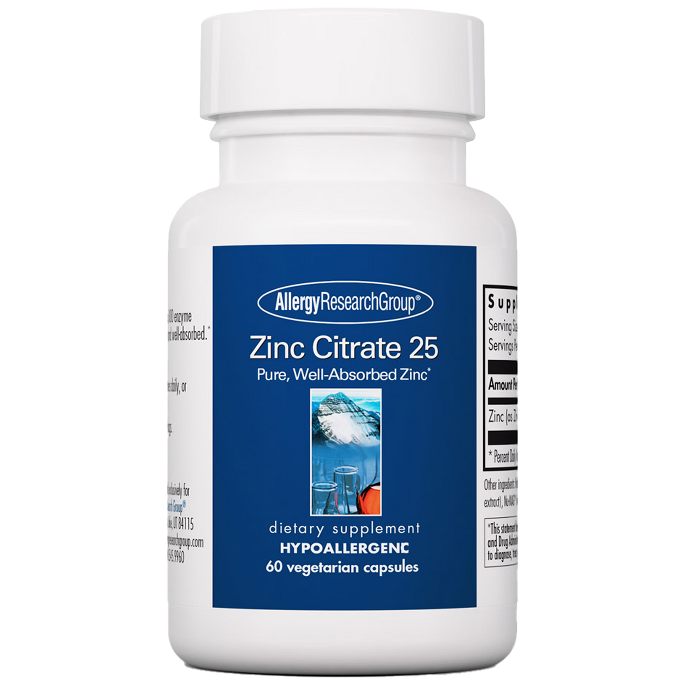 Zinc Citrate 25 mg  Curated Wellness
