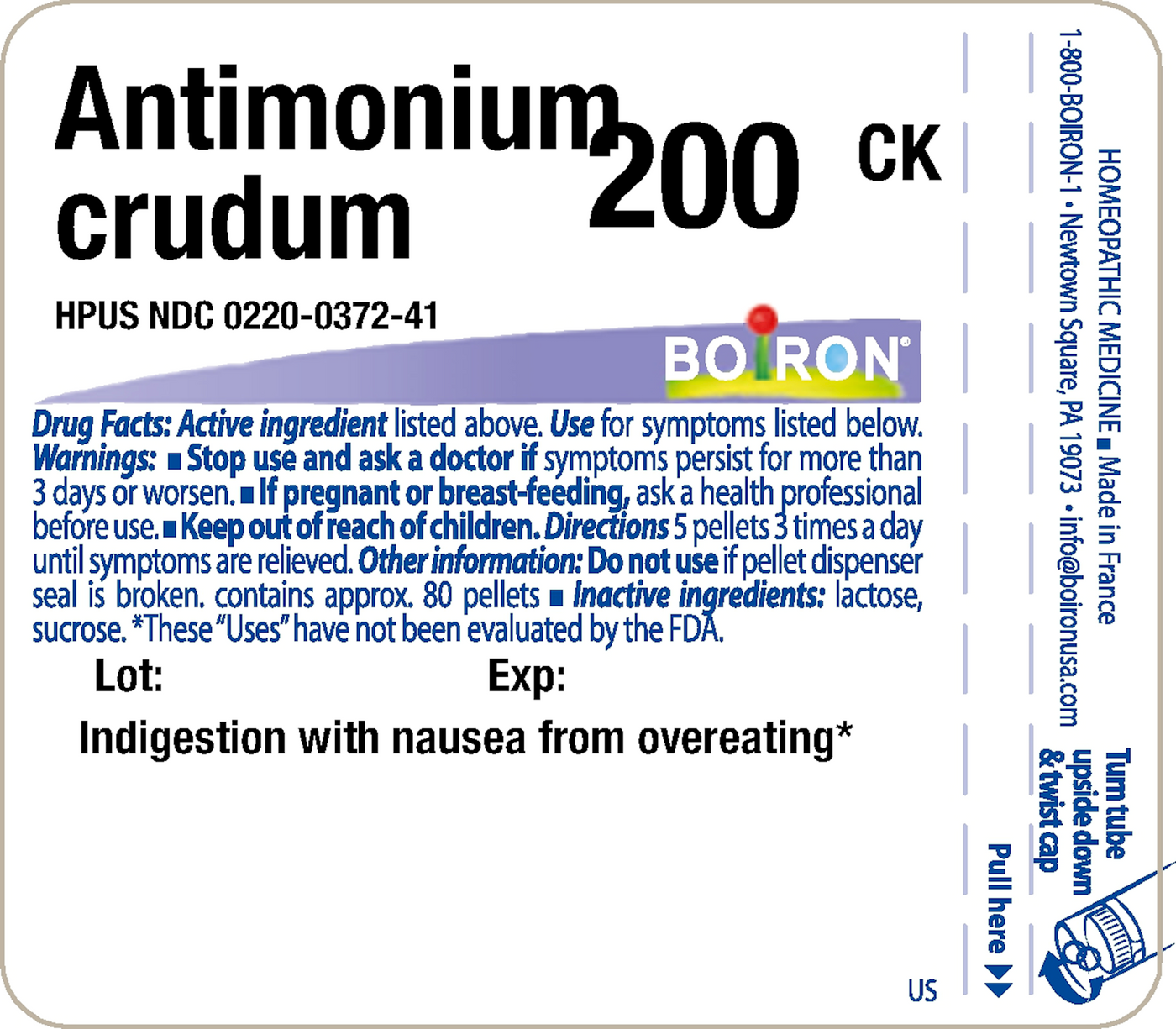 Antimonium crudum 200CK  Curated Wellness