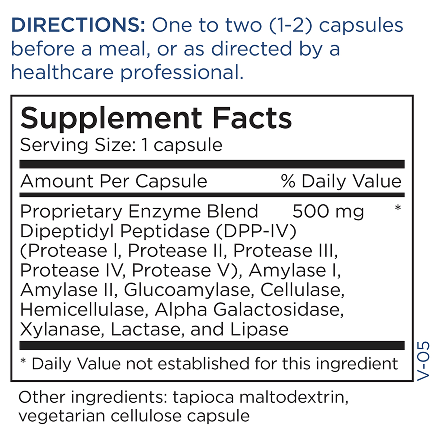 GluDaZyme 500mg 60 caps Curated Wellness