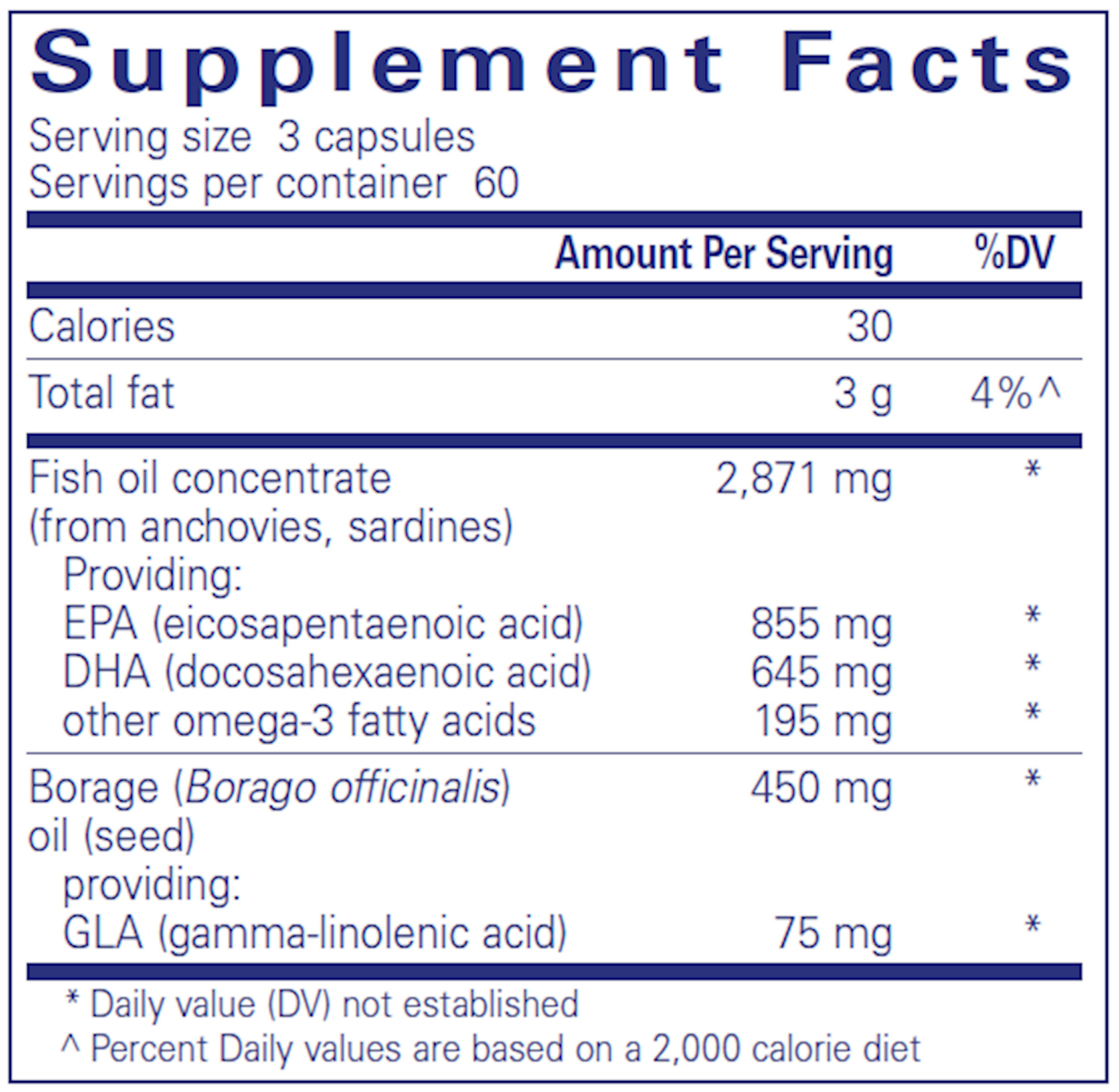 VisionPro EPA/DHA/GLA 180 caps Curated Wellness