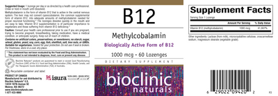 B12 Methylcobalamin 1000 mcg  Curated Wellness