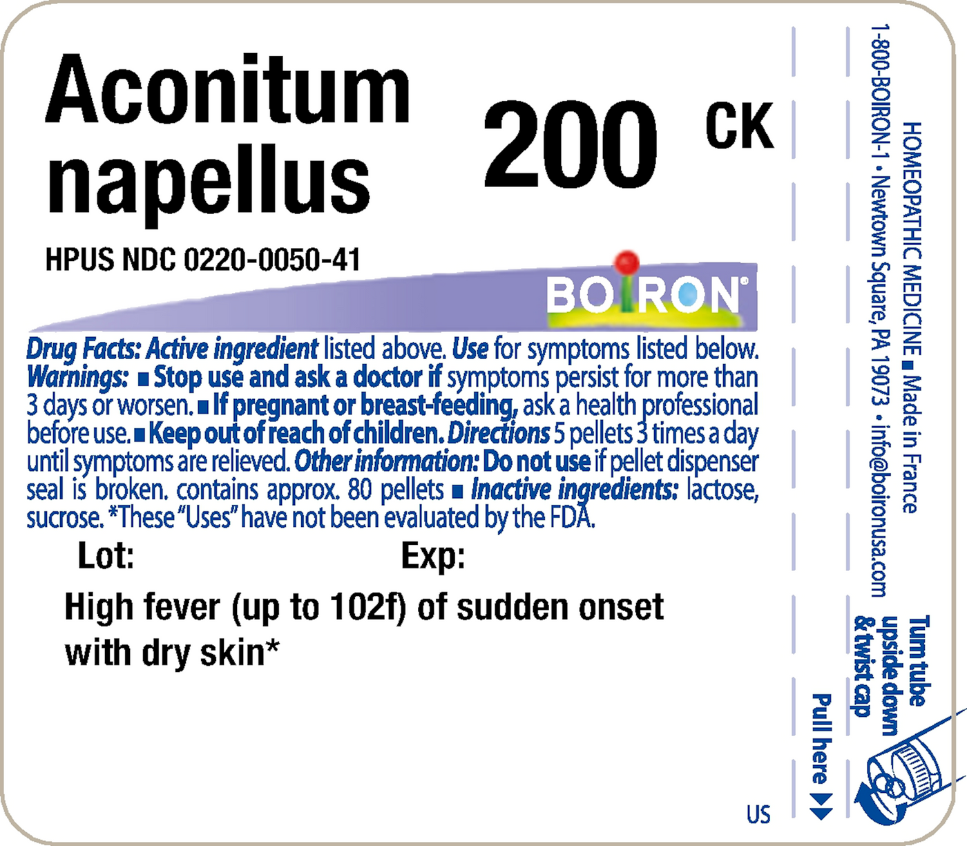 Aconitum napellus 200CK 80 plts Curated Wellness