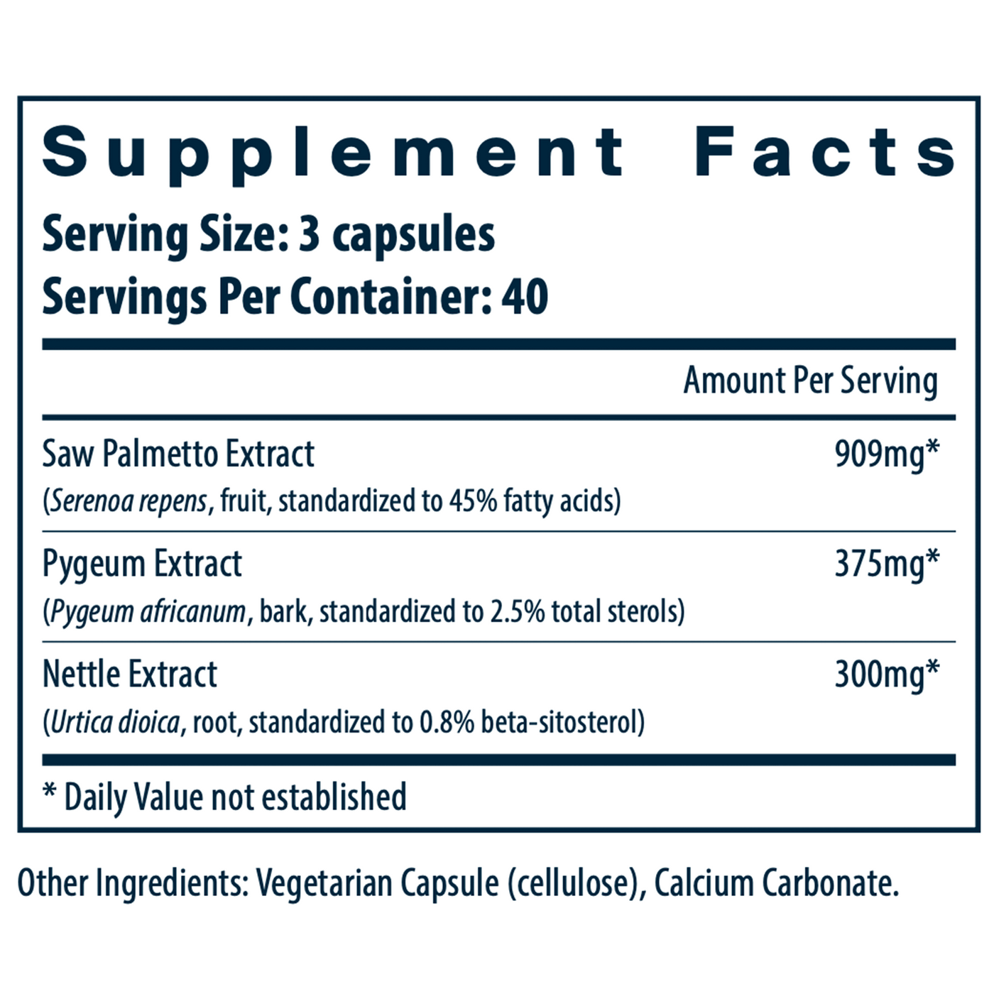 Saw Palmetto Pygeum Nettle Root 120vcaps Curated Wellness