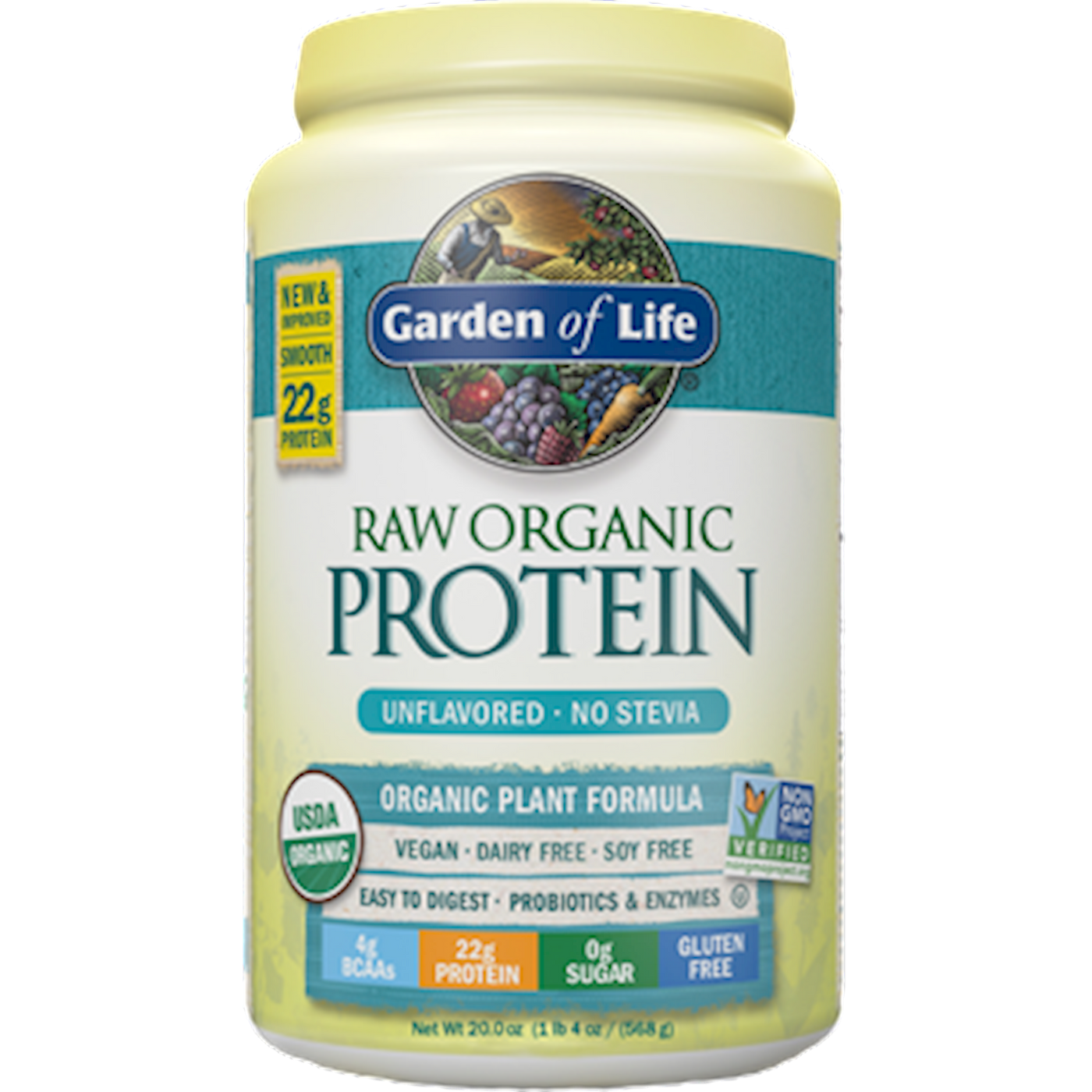 RAW Organic Fit Protein Orig 10 srvngs Curated Wellness