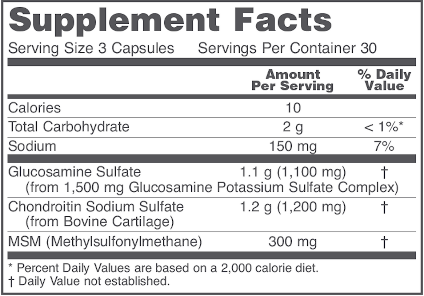 Glucosamine &Chondroitin w/MSM  Curated Wellness