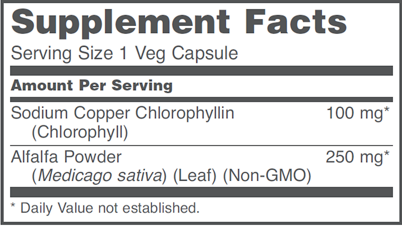 Chlorophyll 100 mg  Curated Wellness