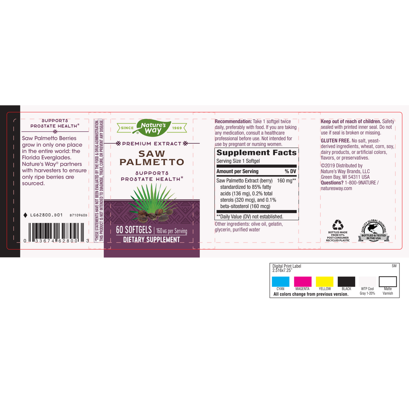 Saw Palmetto 60 gels Curated Wellness