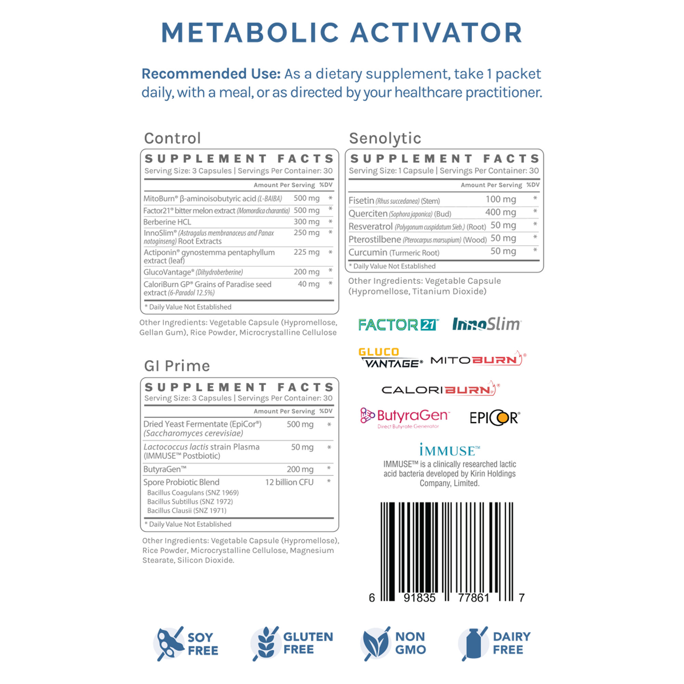 ExactPax | Metabolic Activator 210c Curated Wellness