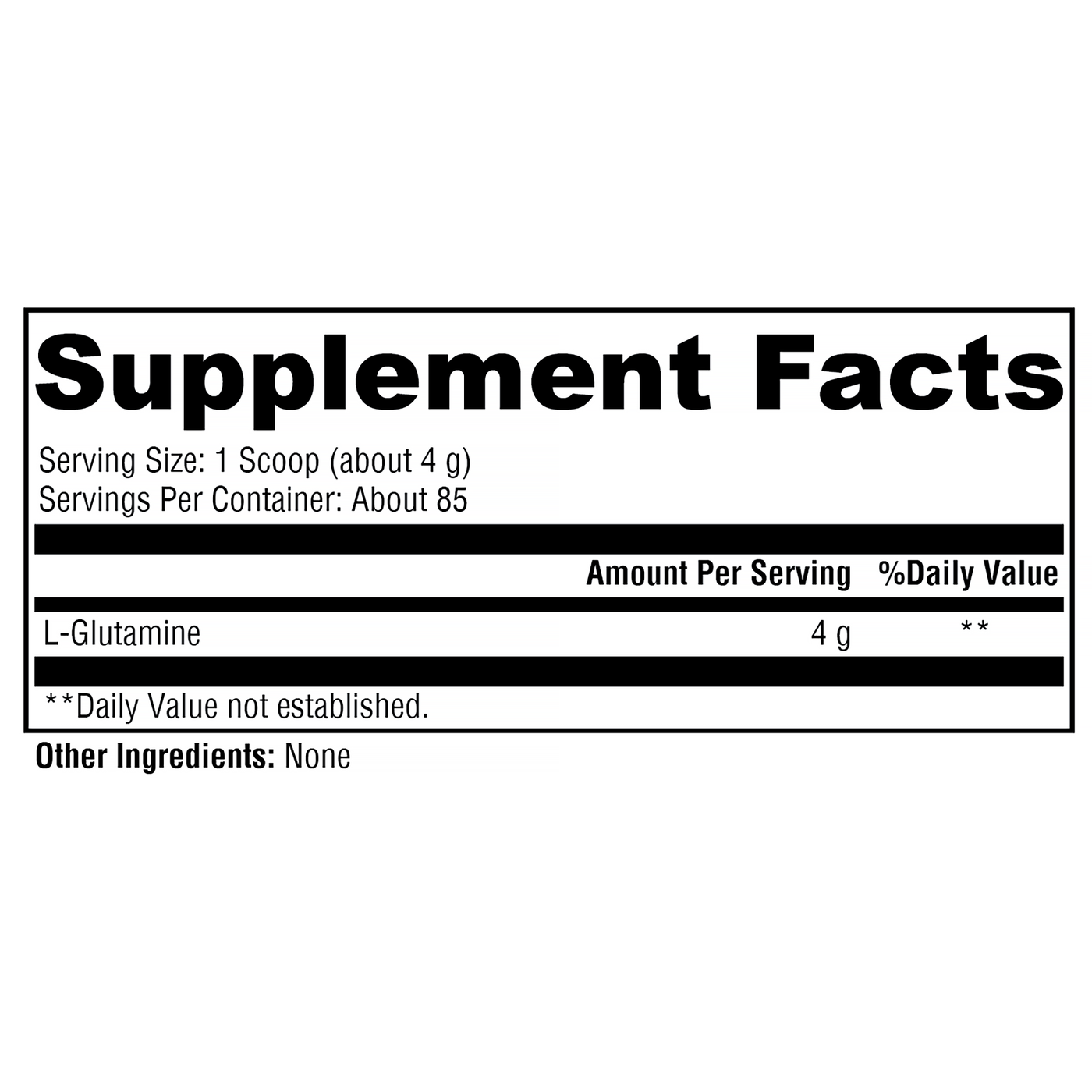 L-Glutamine 340g Curated Wellness