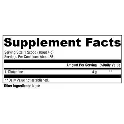 L-Glutamine 340g Curated Wellness