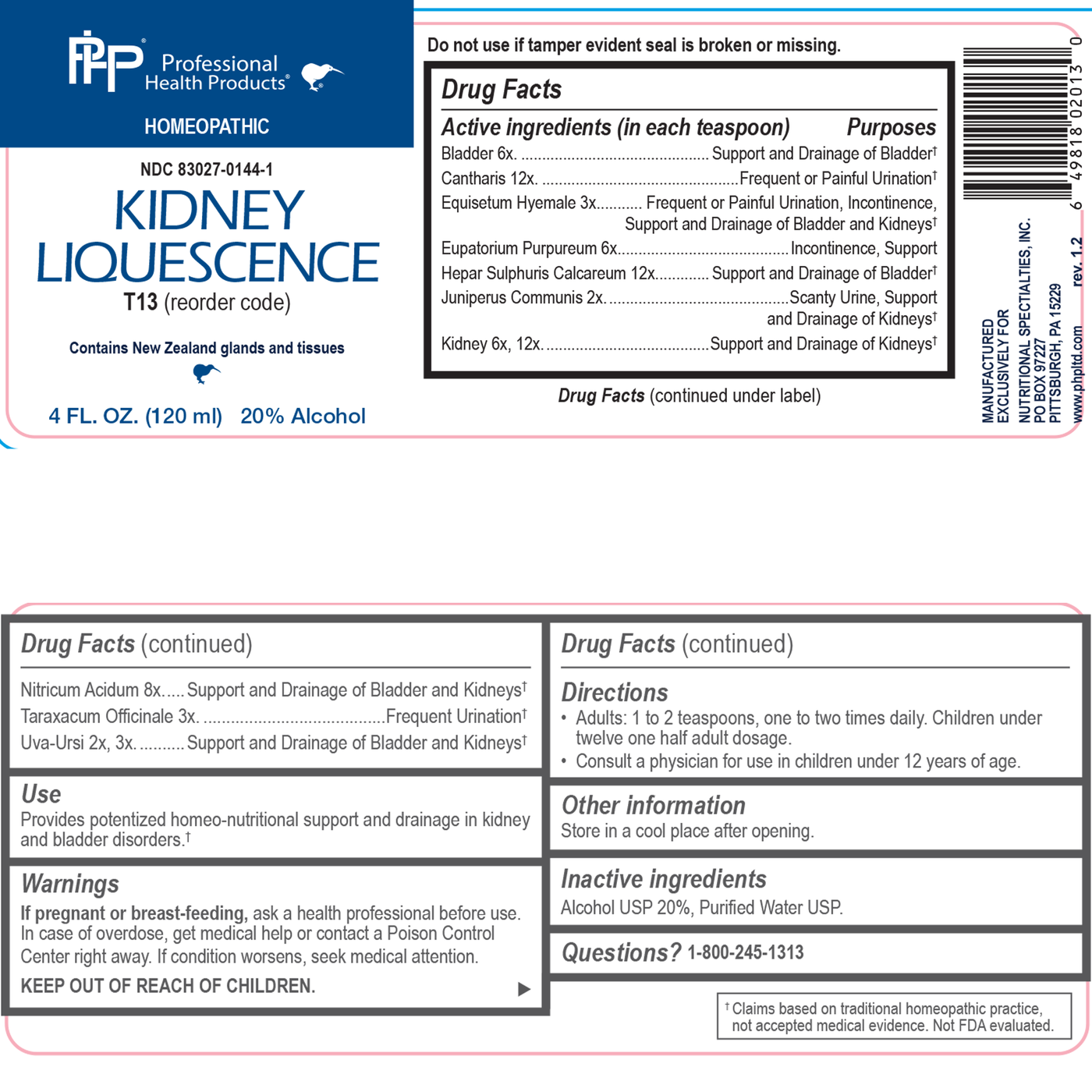 Kidney Liquescence mL Curated Wellness