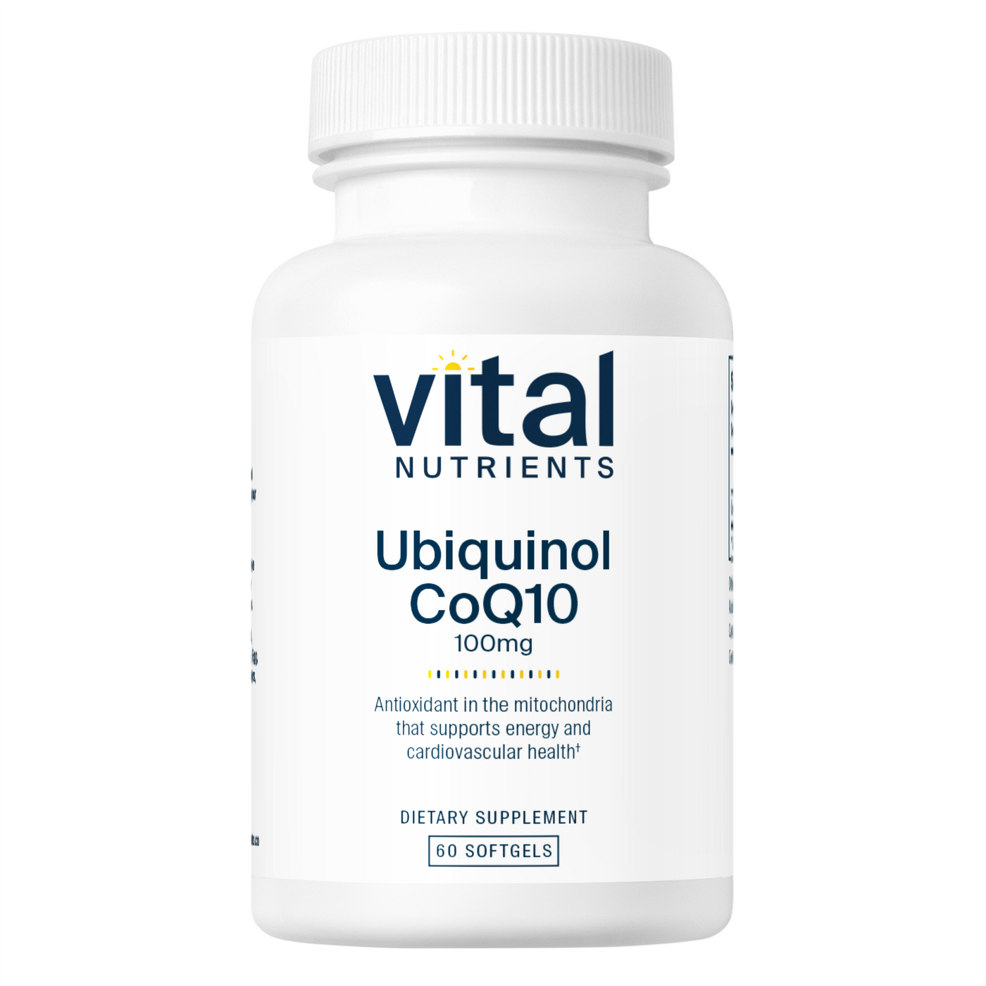 Ubiquinol CoQ10 100 mg 60 veg softgels Curated Wellness