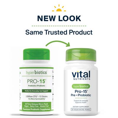 Hyperbiotics Pro-15 Pre + Probiotic 60ct Curated Wellness