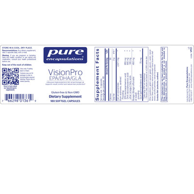 VisionPro EPA/DHA/GLA 180 caps Curated Wellness
