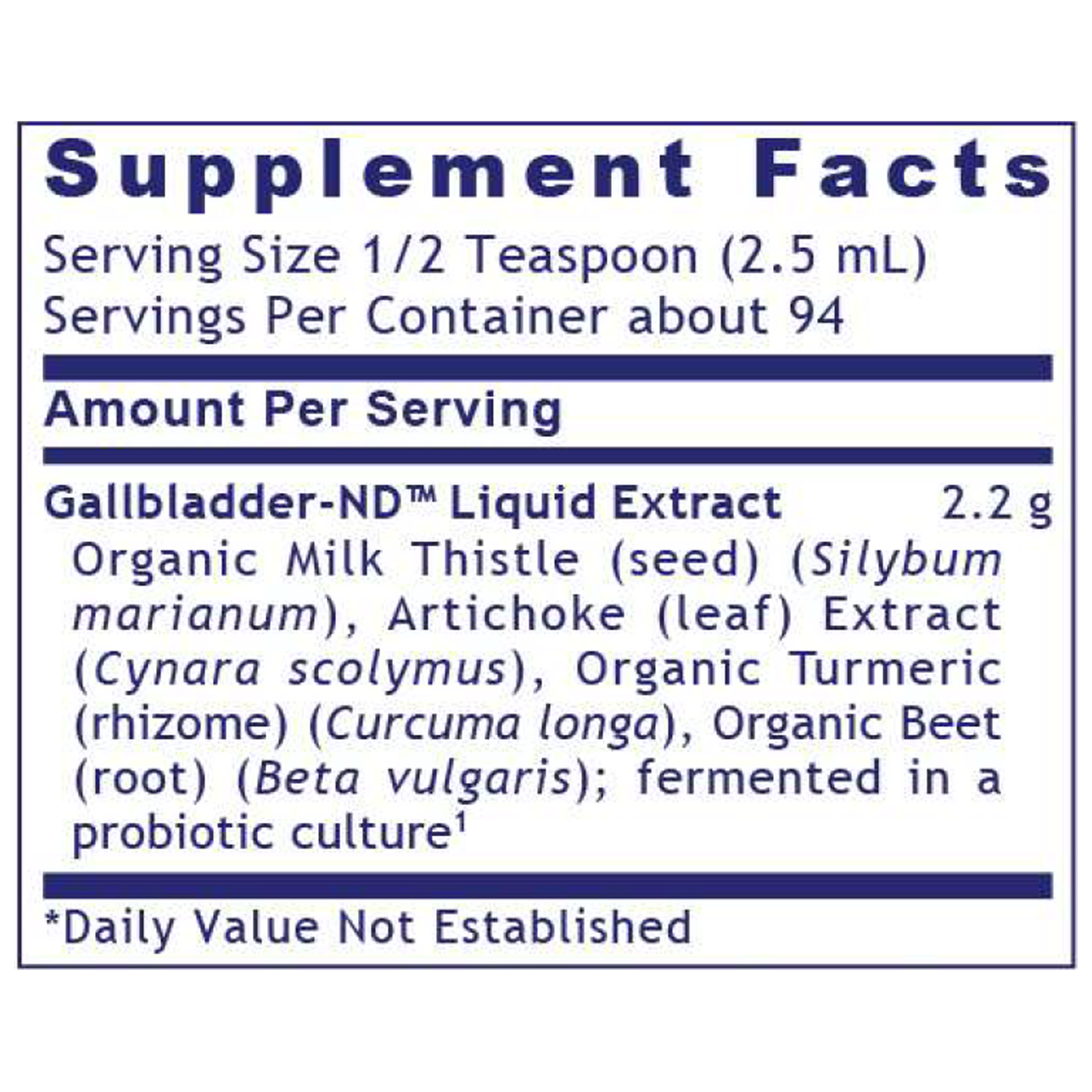 Gallbladder-ND 8 fl oz Curated Wellness