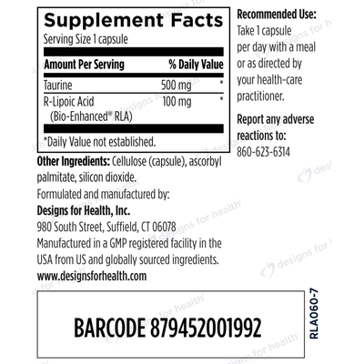 Stabilized R-Lipoic Acid Supreme 60 caps Curated Wellness