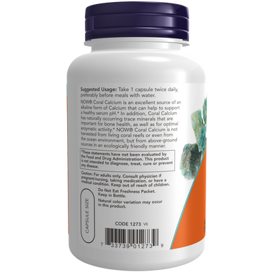 Coral Calcium 1000 mg 100 vcaps Curated Wellness