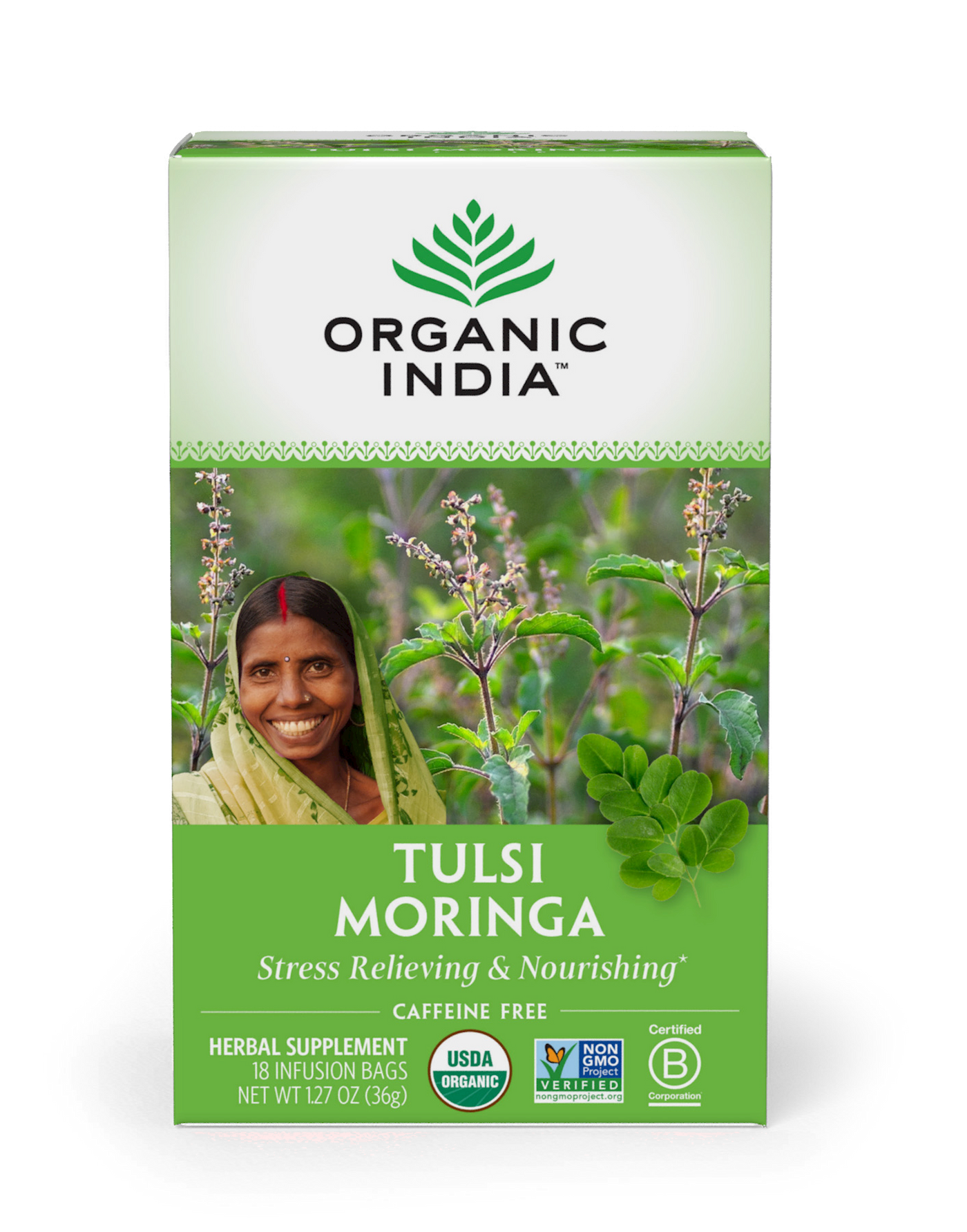 Tulsi Tea Moringa 18 bags Curated Wellness