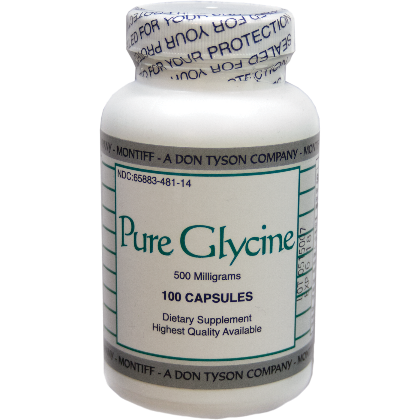 Pure Glycine 500 mg  Curated Wellness