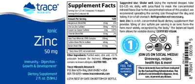 Liquid Ionic Zinc 50mg