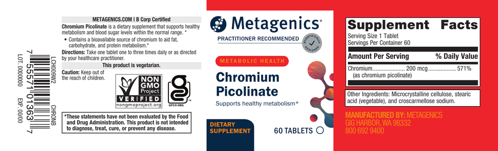 Chromium Picolinate 60 tabs