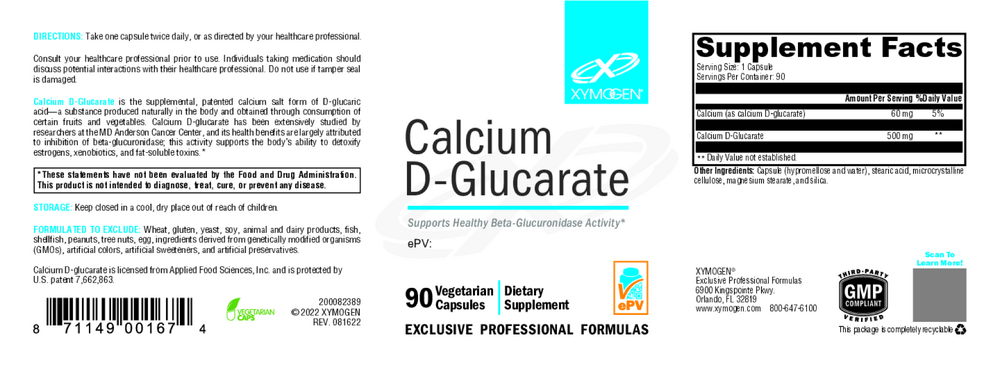 Calcium D-Glucarate 90 Capsules