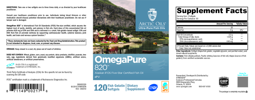 OmegaPure 820 120 Softgels